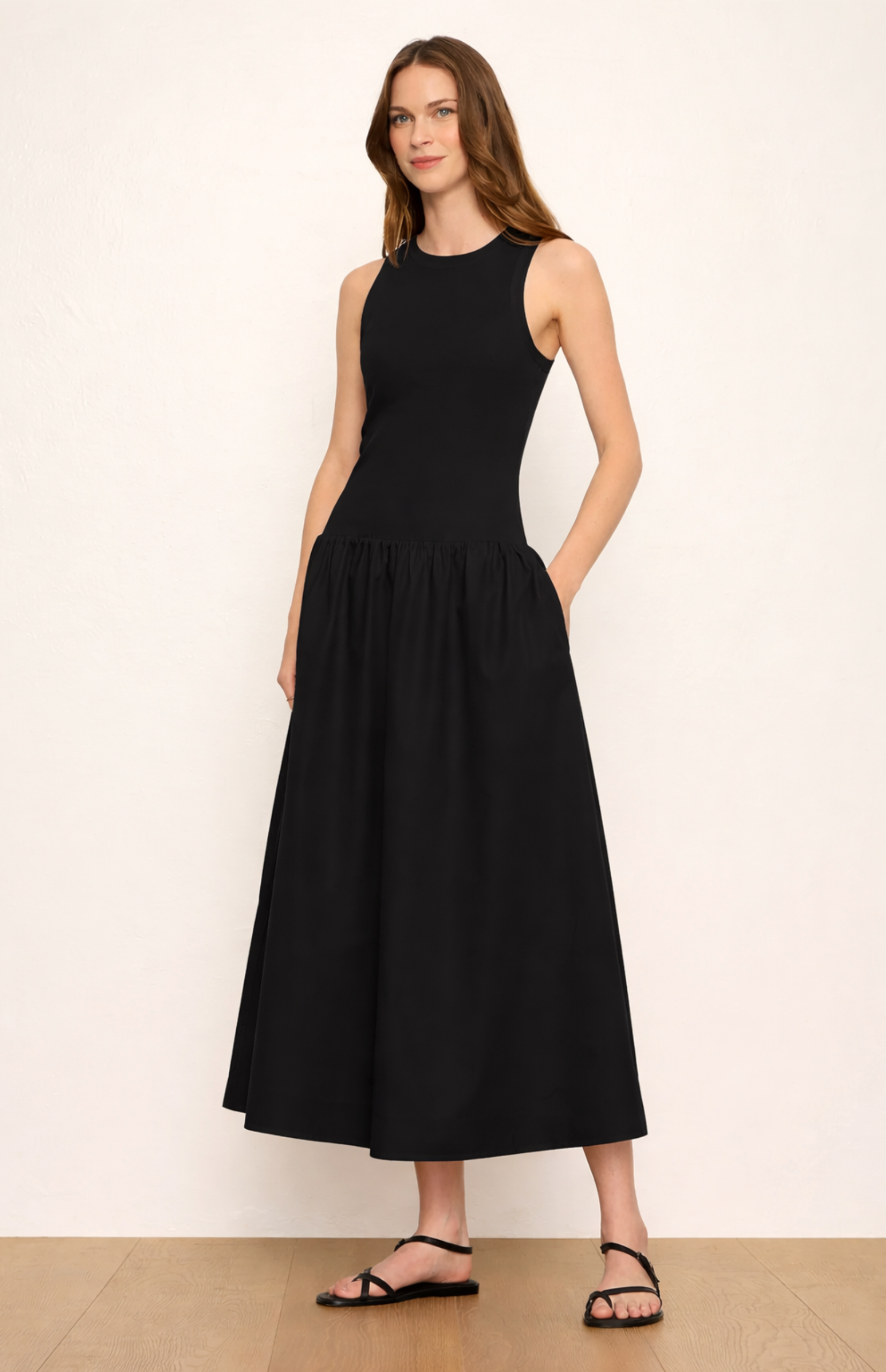 Black Ryan Take Me Away Midi Dress