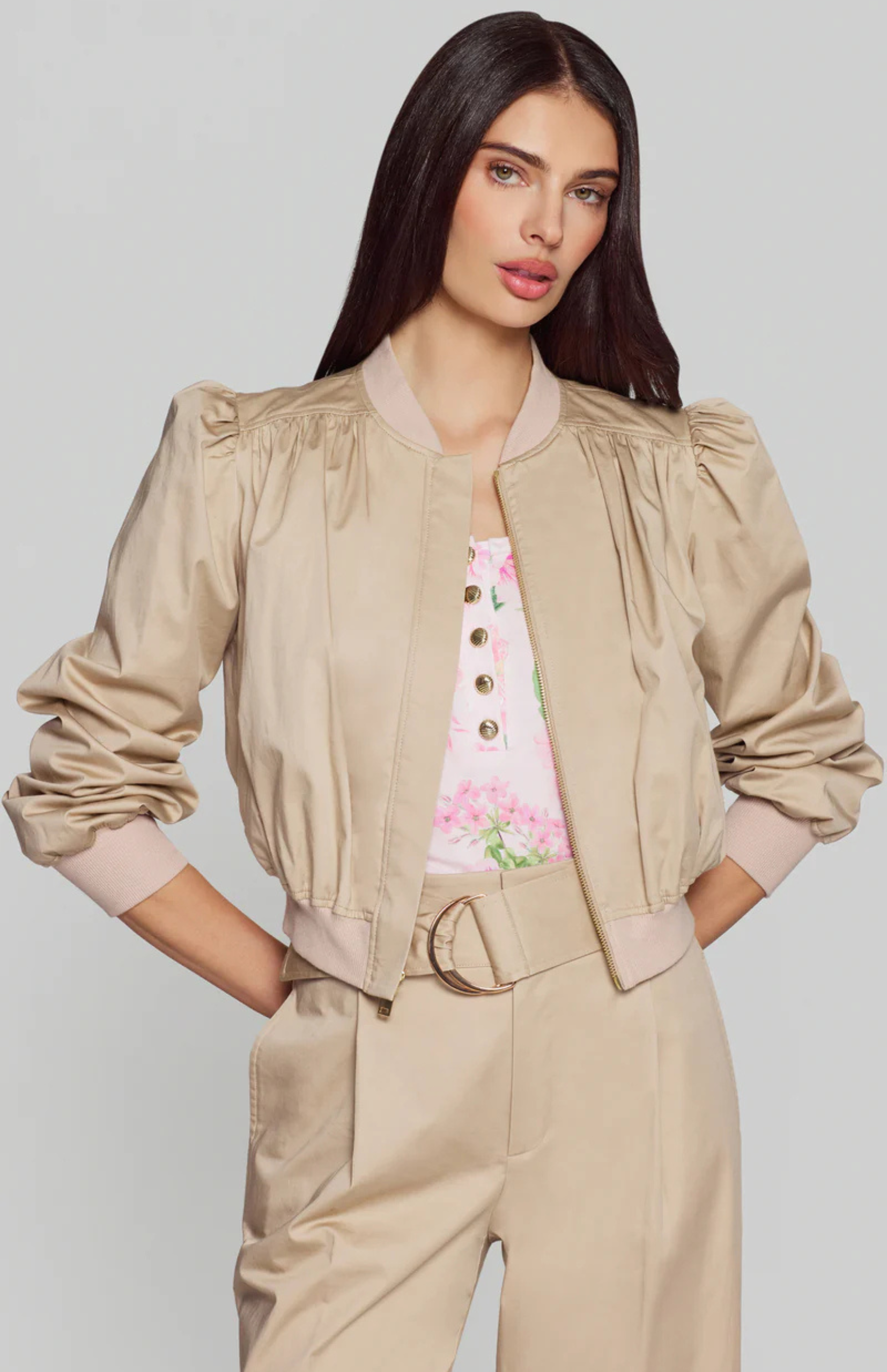 Sariah Cotton Sateen Bomber