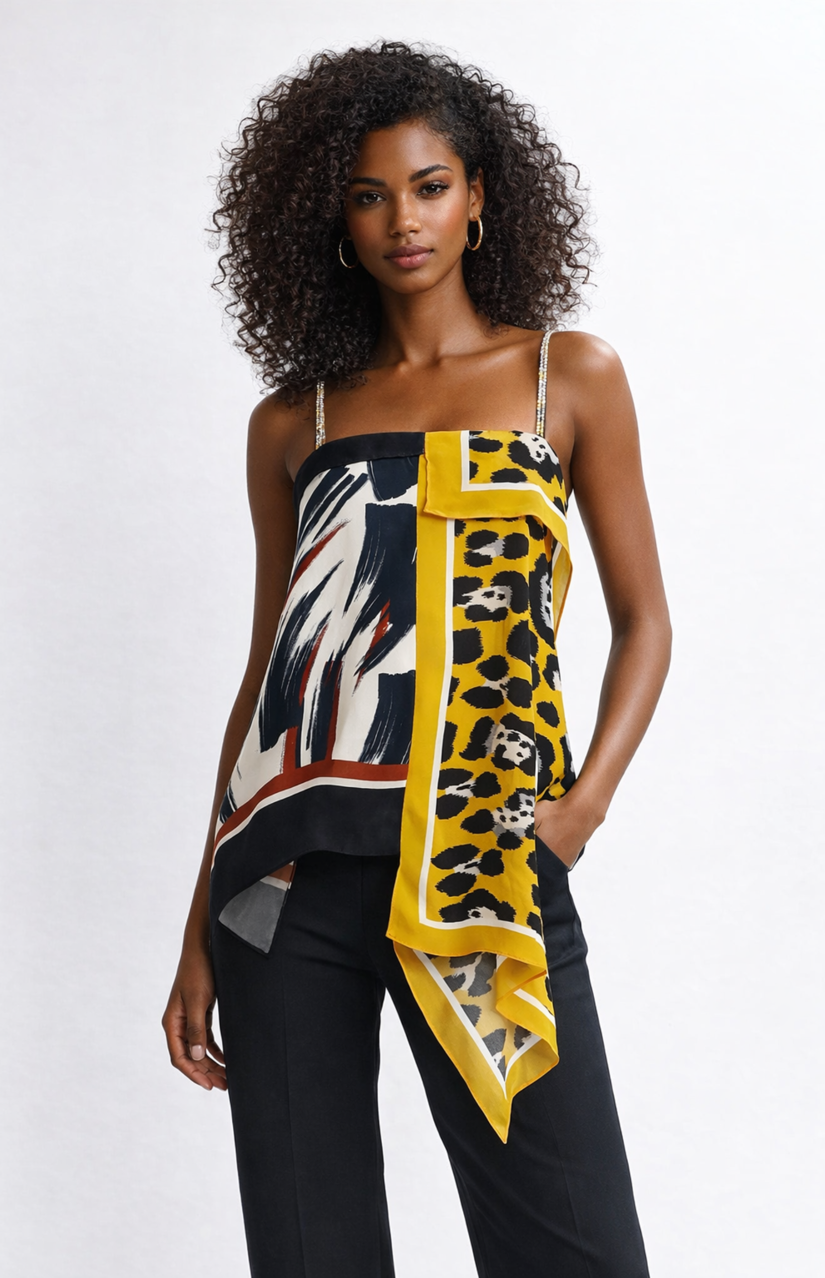 Josette Two Print Slip Top