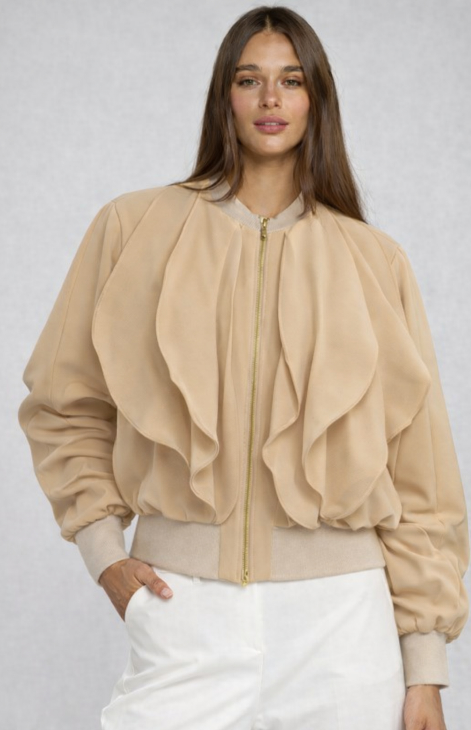Dayna Ruffle Bomber