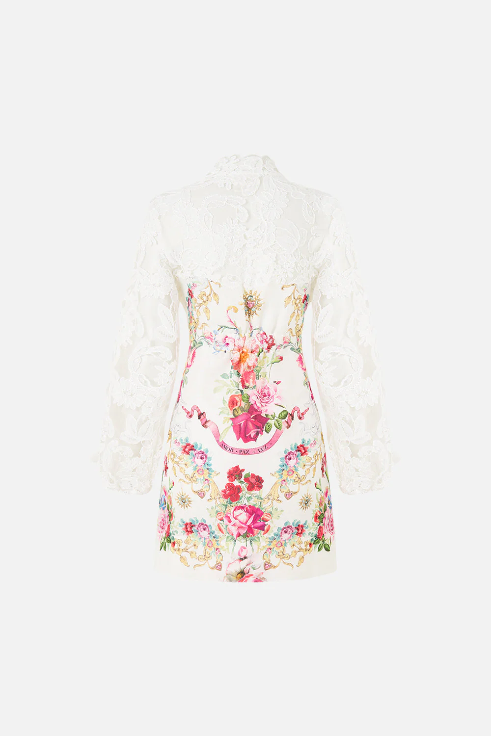 Rosali lace sleeve mini dress - Image 3