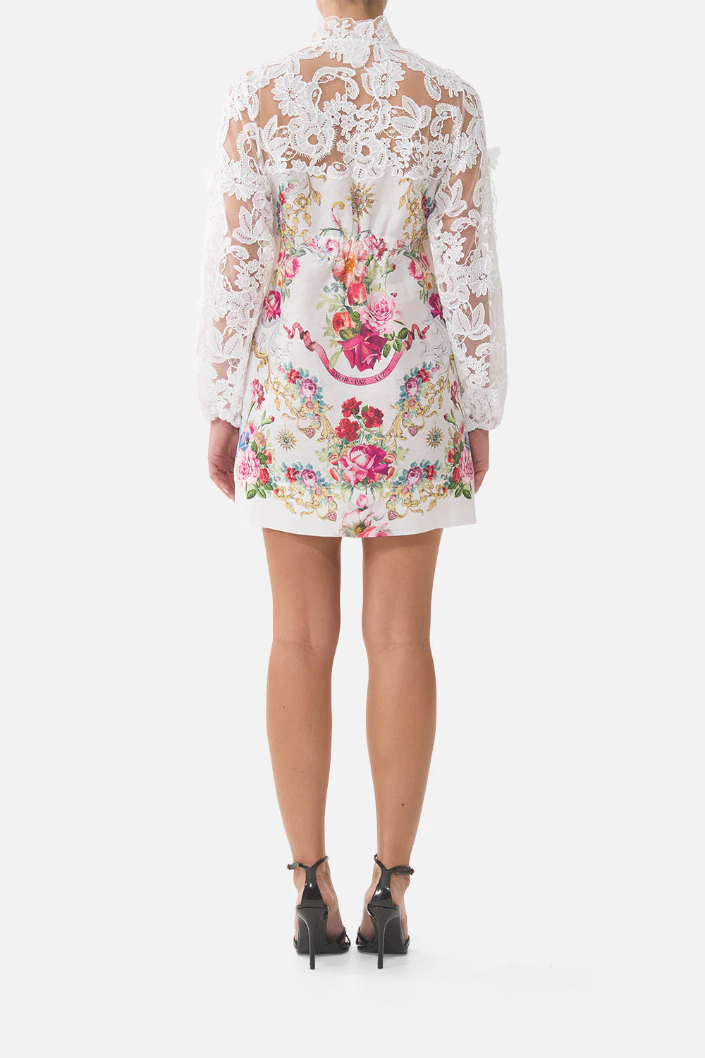Rosali lace sleeve mini dress - Image 7