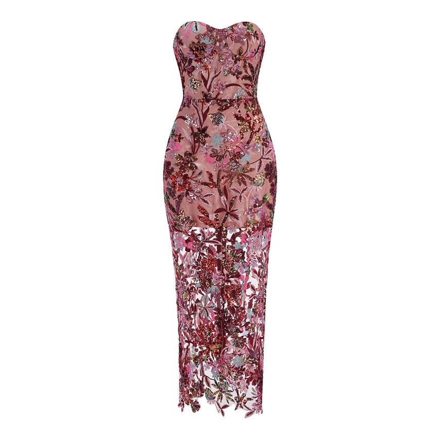 Danity Embroidered Sequin Dress - Image 3