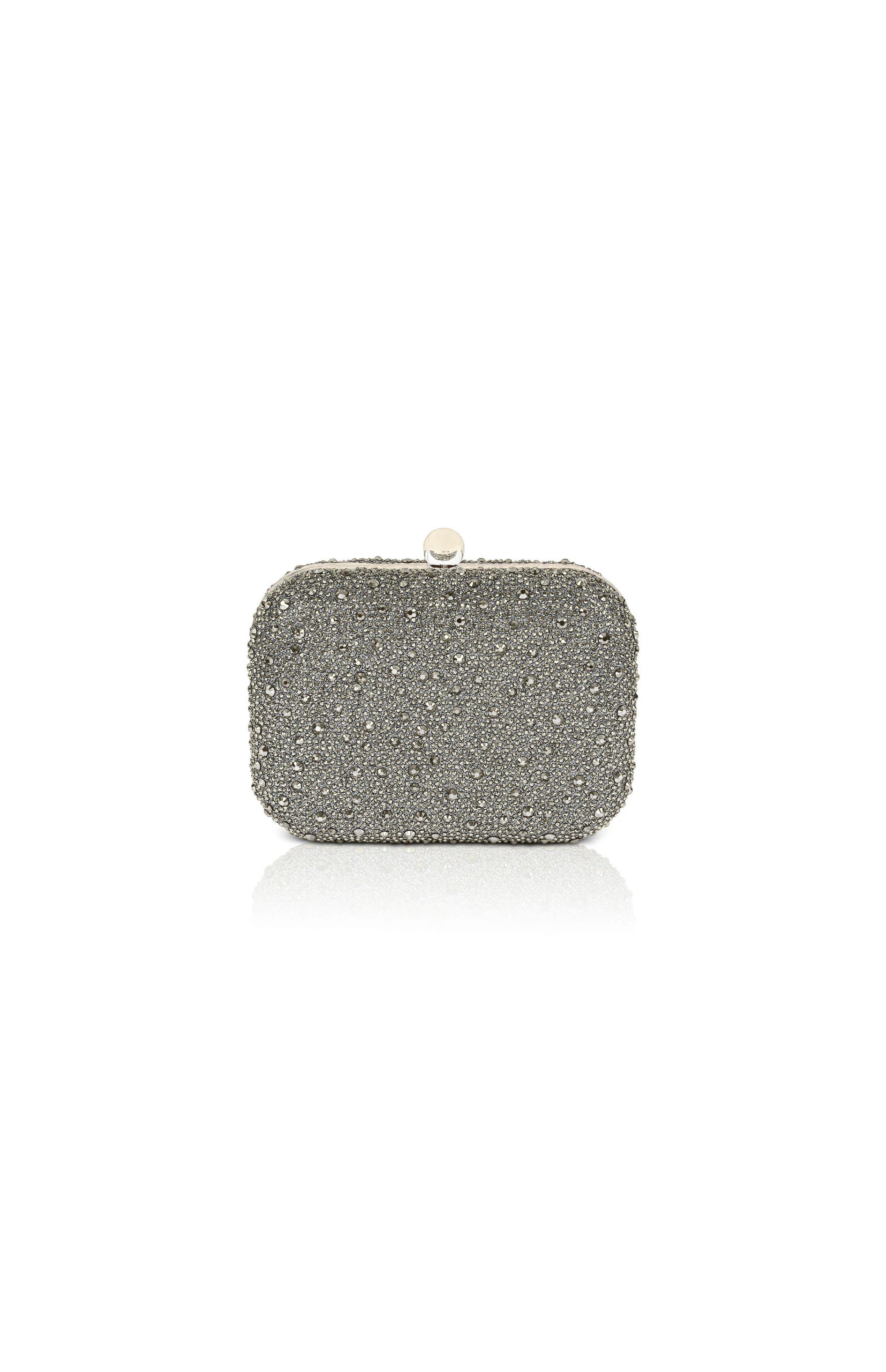 Celest Crystal Clutch in silver