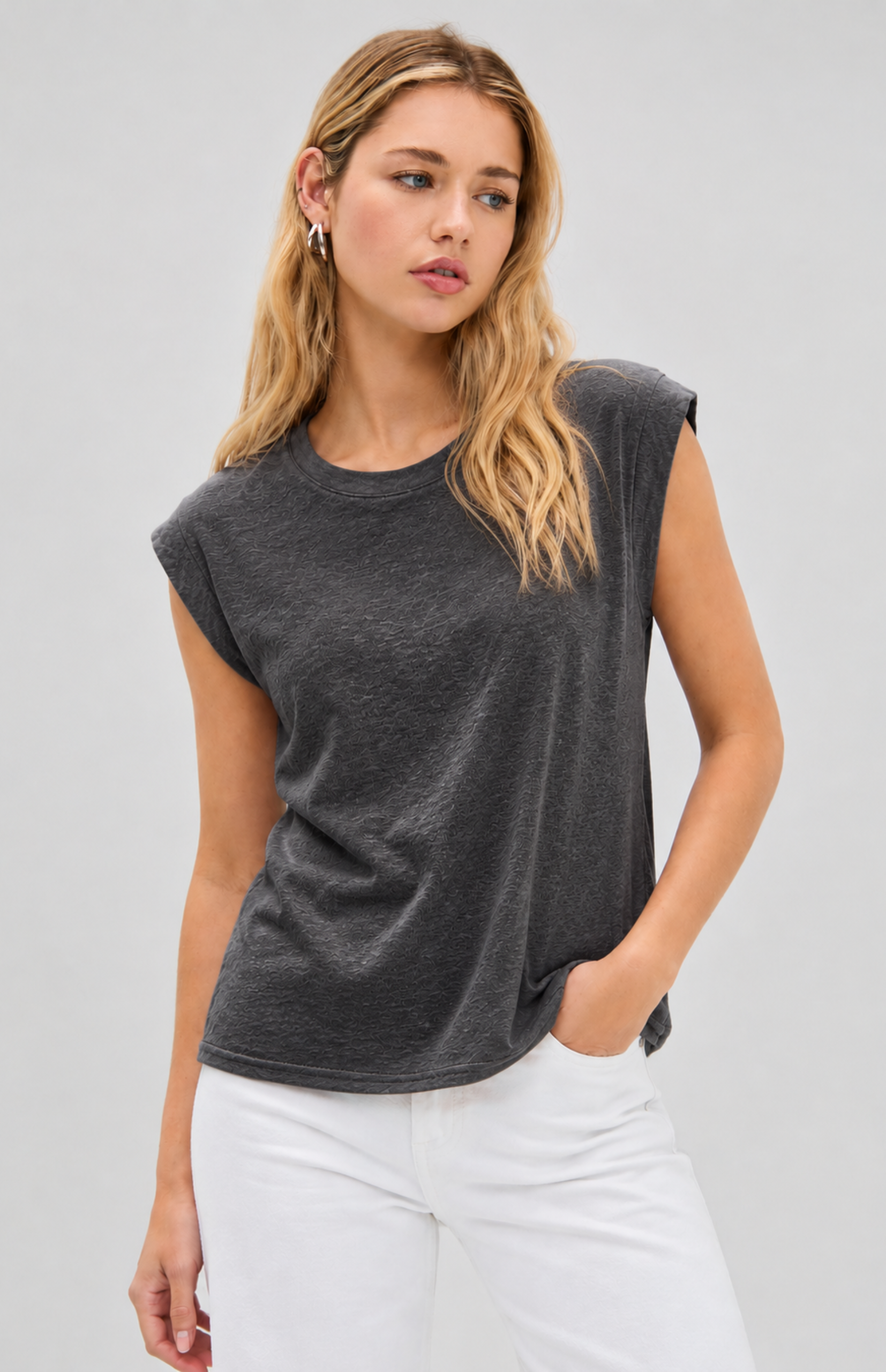 Emmie Top in pewter