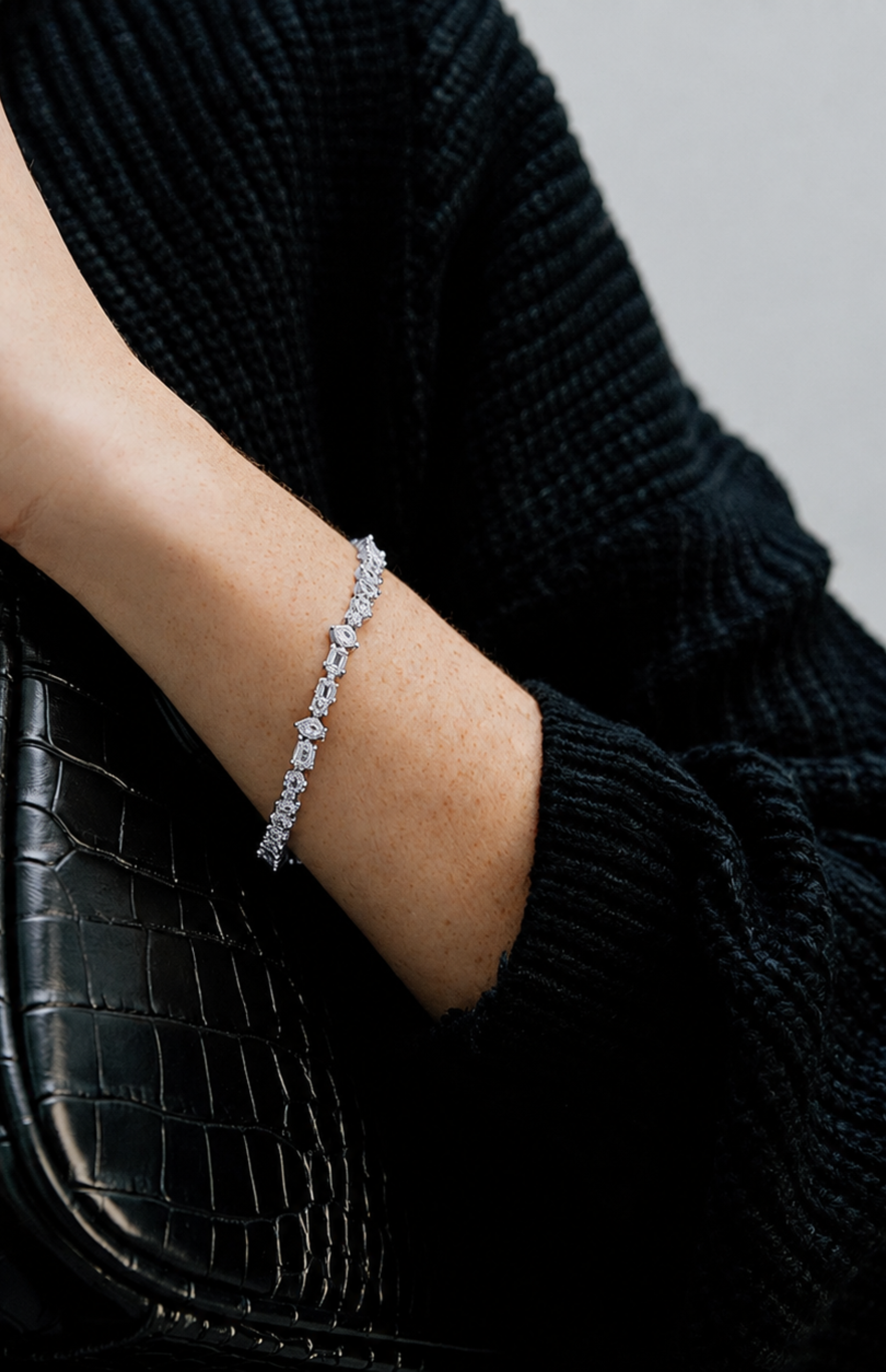 Pamela Tennis Bracelet Silver